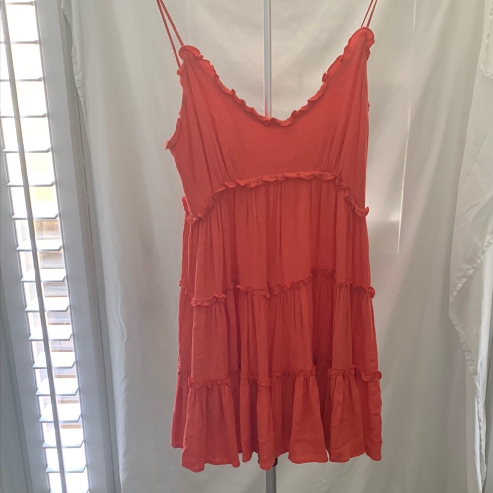 Women's Orange Midi Dress